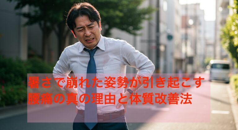 暑さで崩れた姿勢が引き起こす腰痛の真の理由と体質改善法