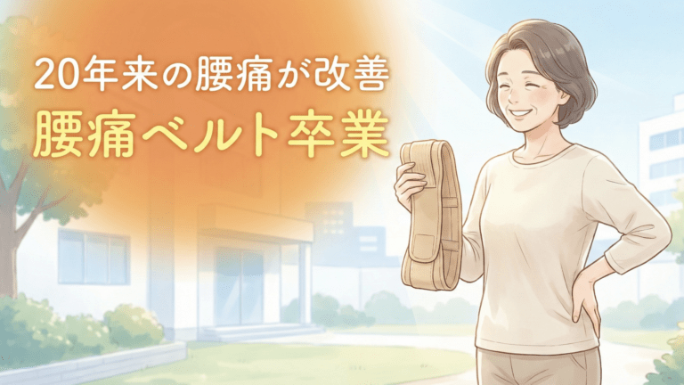 20年来の腰痛が改善!腰痛ベルトが手放せなかった患者さんの声