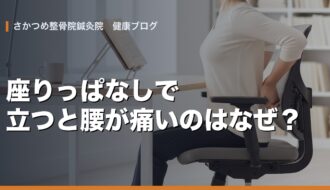 座りっぱなしで立つと腰が痛いのはなぜ？｜さかつめ整骨院鍼灸院