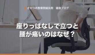 座りっぱなしで立つと腰が痛いのはなぜ？｜さかつめ整骨院鍼灸院