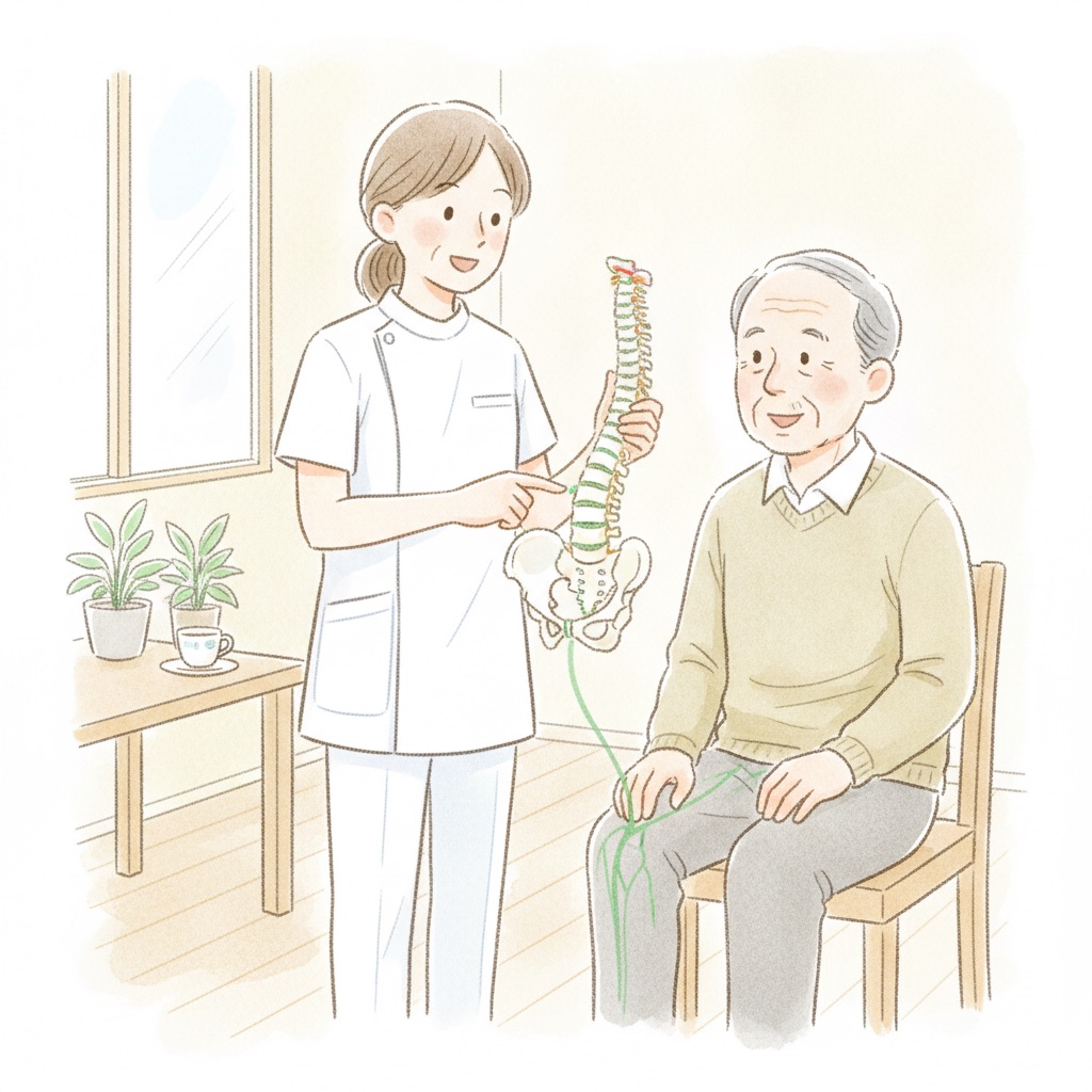 腰の神経と膝の関係の説明