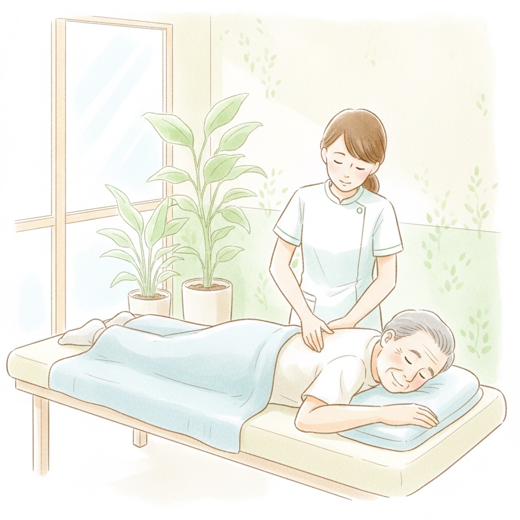 腰と股関節まで確認する施術