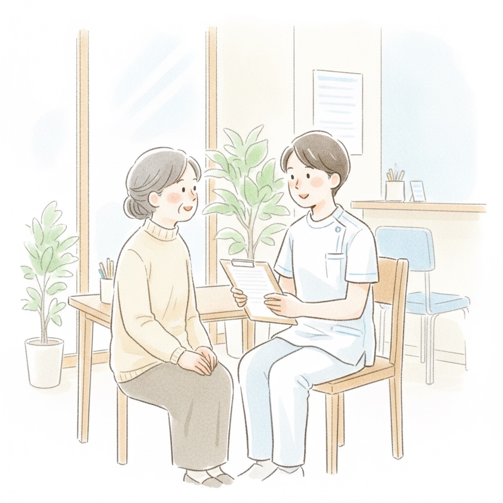 施術前の問診の様子